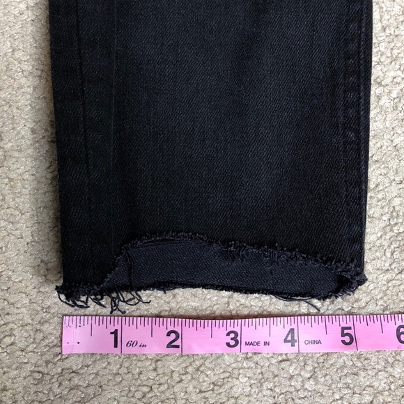 Everlane Cut Off Raw Hem Black Crop Skinny Jeans - Picture 9 of 13